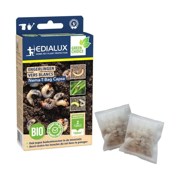 EDIALUX Nematoden Tegen Engerlingen NEMA T-BAG CAPSA 100 M² - Afbeelding 2